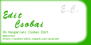 edit csobai business card